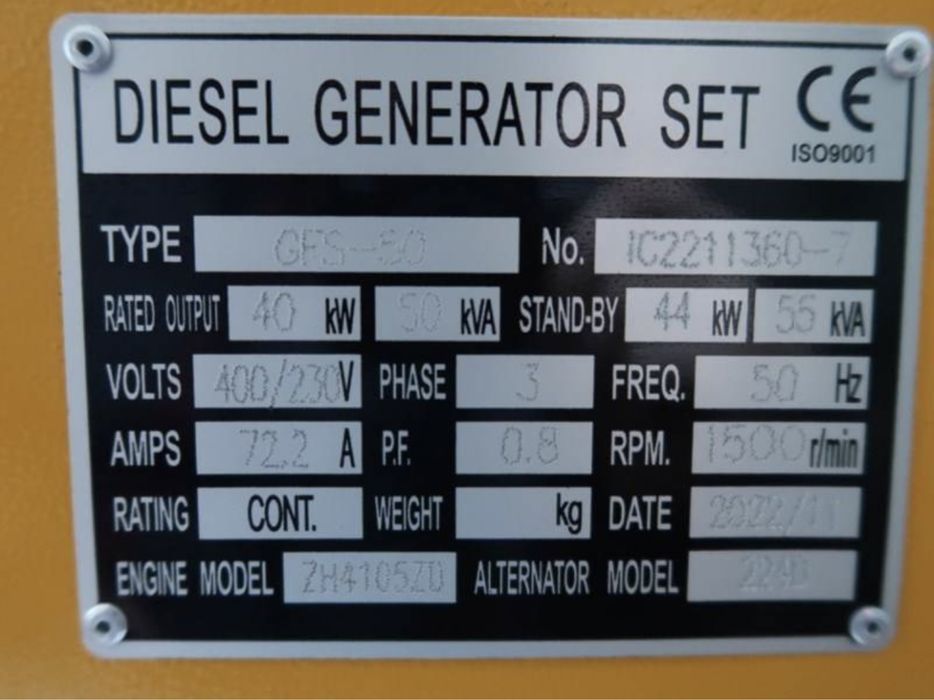 Generator Curent 50KWA NOU IN RATE PRIN TBI