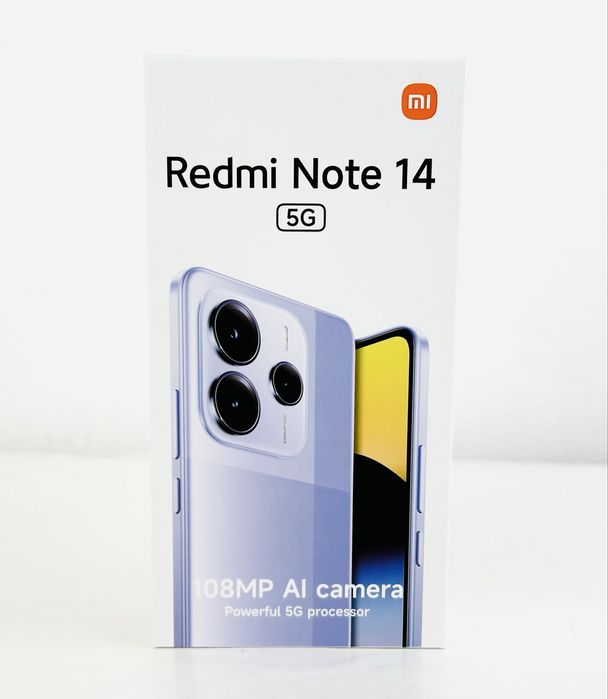 НОВ! Xiaomi Redmi Note 14 5G 256GB 8RAM Black 2г. Гаранция!