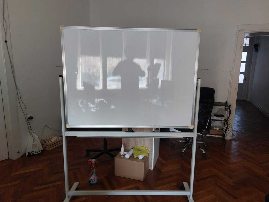 Whiteboard magnetic rotativ 2 fete 90×120 cm