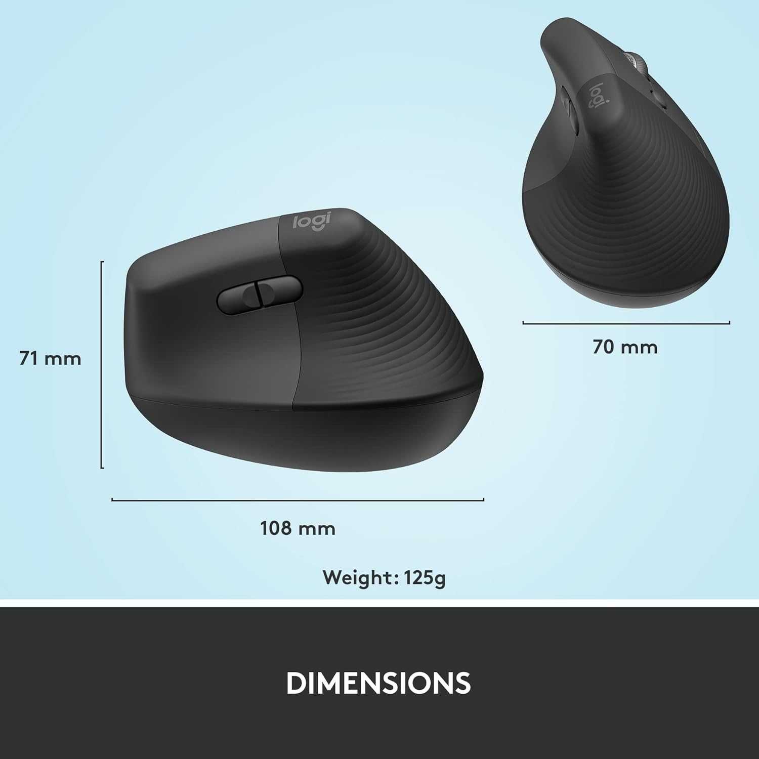 Logitech Lift безжична ергономична мишка