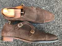 Pantofi Double Monk Strap Piele Intoarsa Maro Pius Gabor Nr. 44