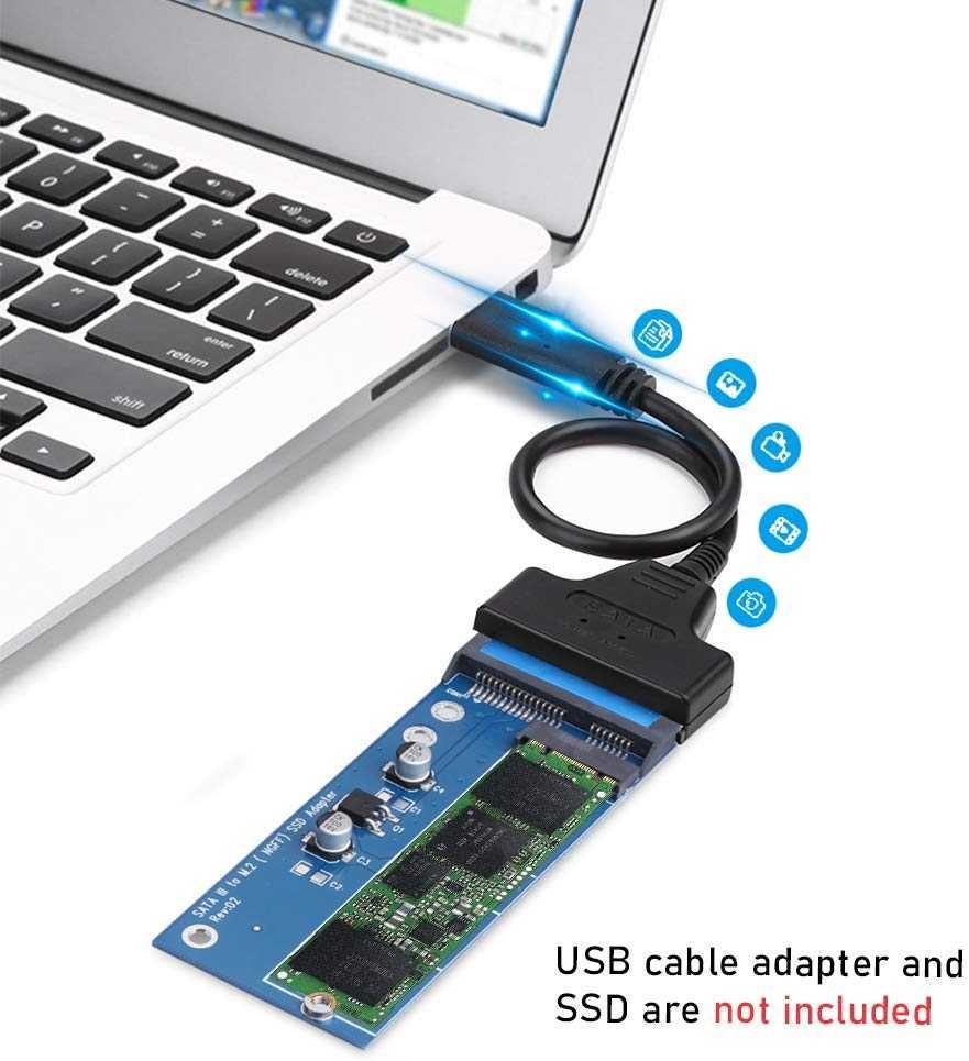 Адаптер за M.2 (M2) SSD към 2.5" SATA 3.0 конектор + Гаранция