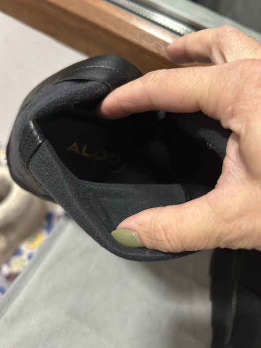 Ghete Aldo din piele cu toc gros si platforma