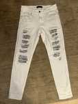 Amiri MX1 White/Black Bandana Jeans