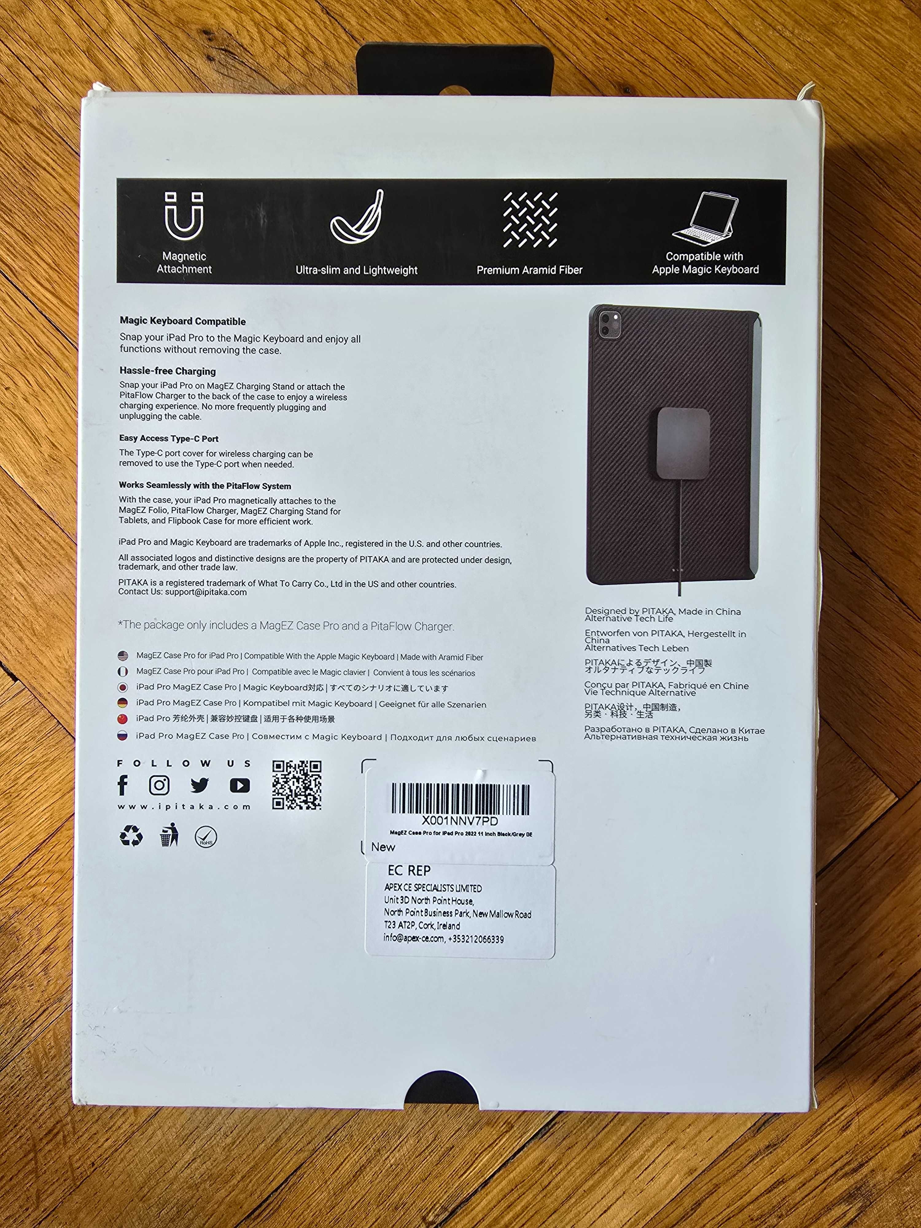 Нов Pitaka Ipad Pro 11 MagEZ CASE 2022/2021 PitaFlow Charger с зарядно