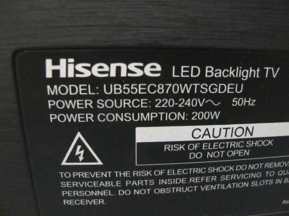 Televizor Led Ultra 4K Curbat  HISENSE 139cm model UB55EC870WTSGDEU