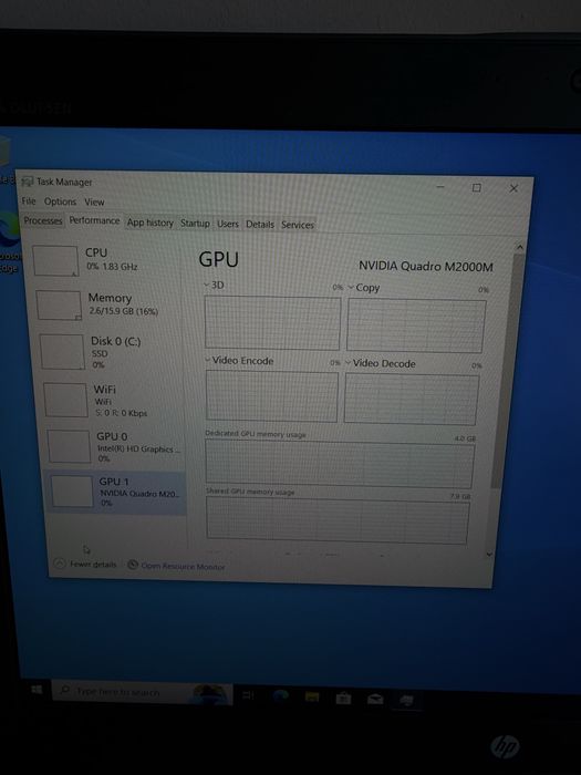 Vand Laptop workstation HP zbook 15 G3