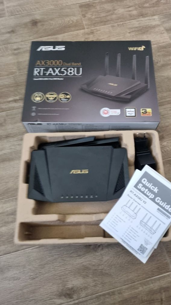 Router Wireless 6 ASUS RT-AX58U, AX3000 Dual Band