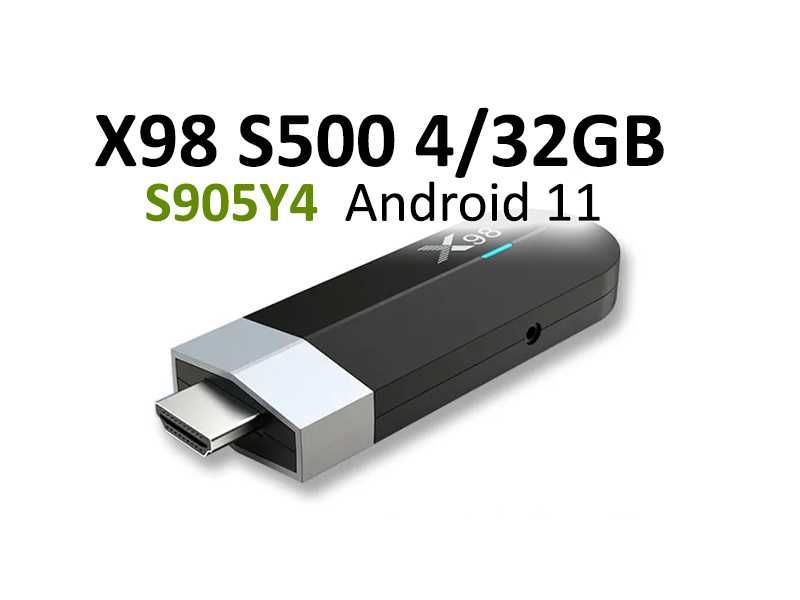 X98 S500 TV Stick - 4GB/32GB, Android 11, AV1, Android TV Box