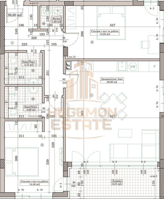 Продава се Тристаен апартамент в Варна, Кайсиева градина - 114 кв.м за 1359 €/кв.м - Снимка #2