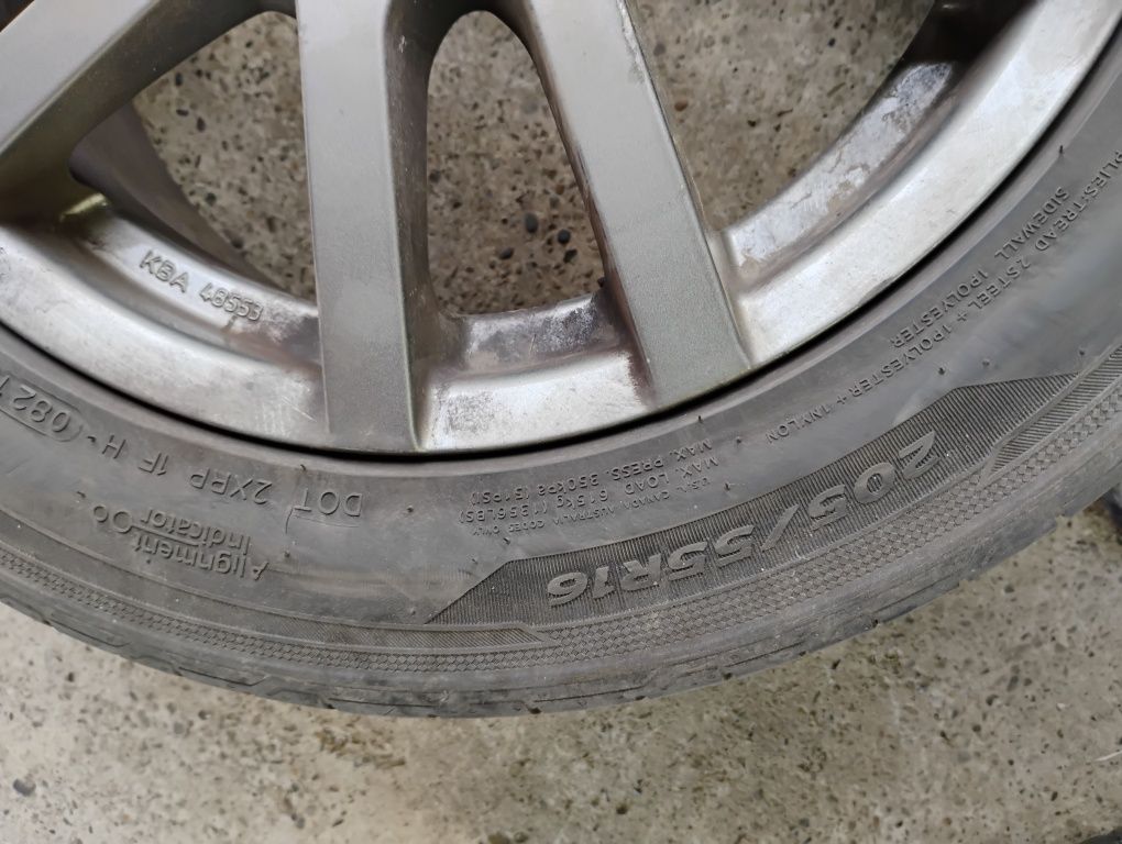 Set jante oz cauciucuri hankook 205/55r16