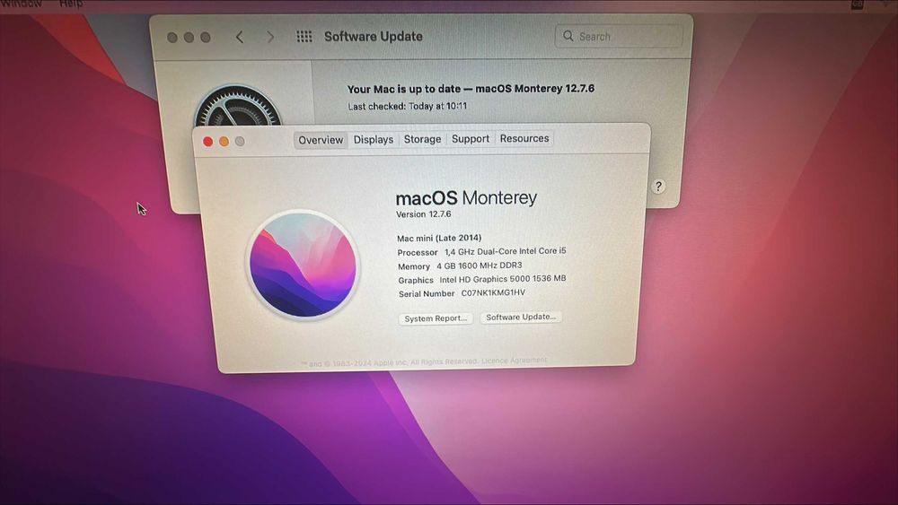 Mac Mini Late 2014 A1347 1,4 GHz Dual-Core Intel i5 4GB RAM 250GB SSD