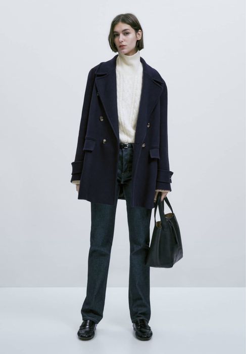 Palton Massimo Dutti, bleumarin