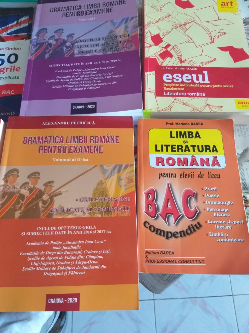 Cărți admitere Bacalaureat si teste admitere