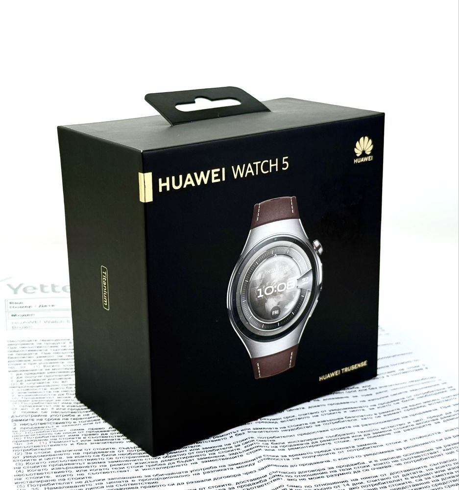 НОВ! Huawei Watch 5 LTE 46mm Brown 3г. Гаранция!