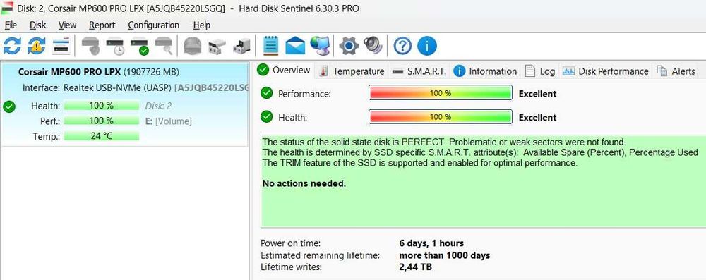 NVME SSD Corsair M.2 MP600 PRO LPX Gen4 2TB with Heatsink for PS5