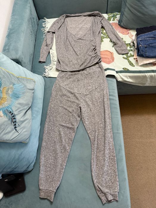 Haine gravidă : bluză + pantalon, 1 maieu alăptare, 3 pantaloni M L XL