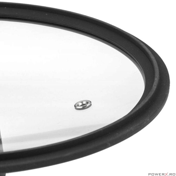 Oala cu capac din aluminiu, invelis antiaderent negru, 20 cm, 2.6l,