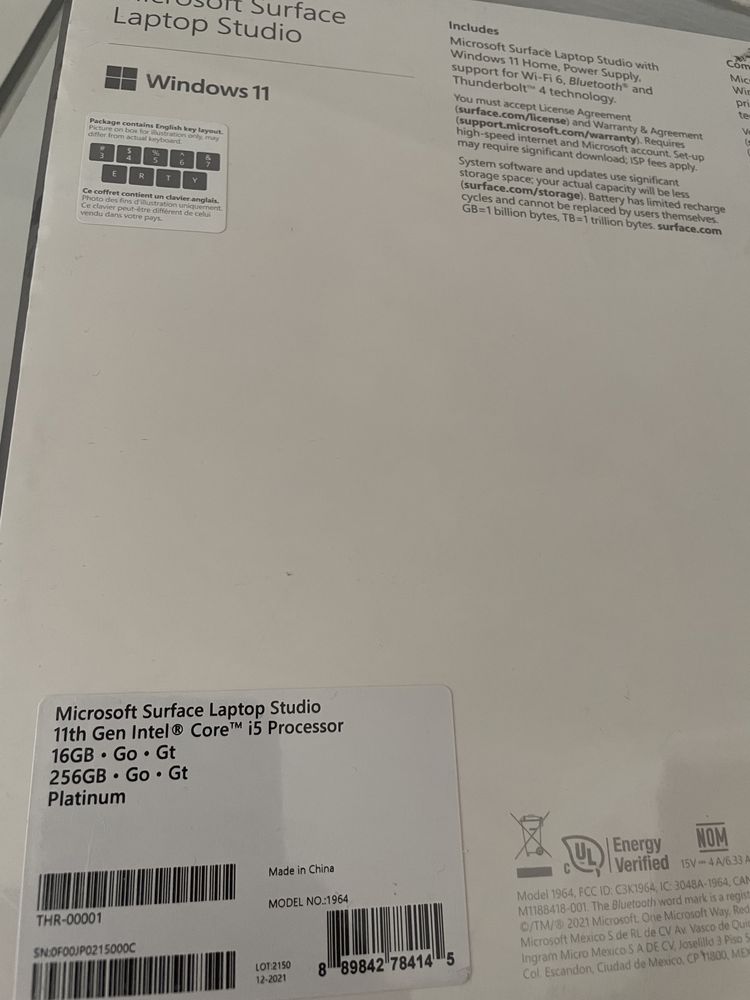 Microsoft Surface Laptop Studio   i5/16/256