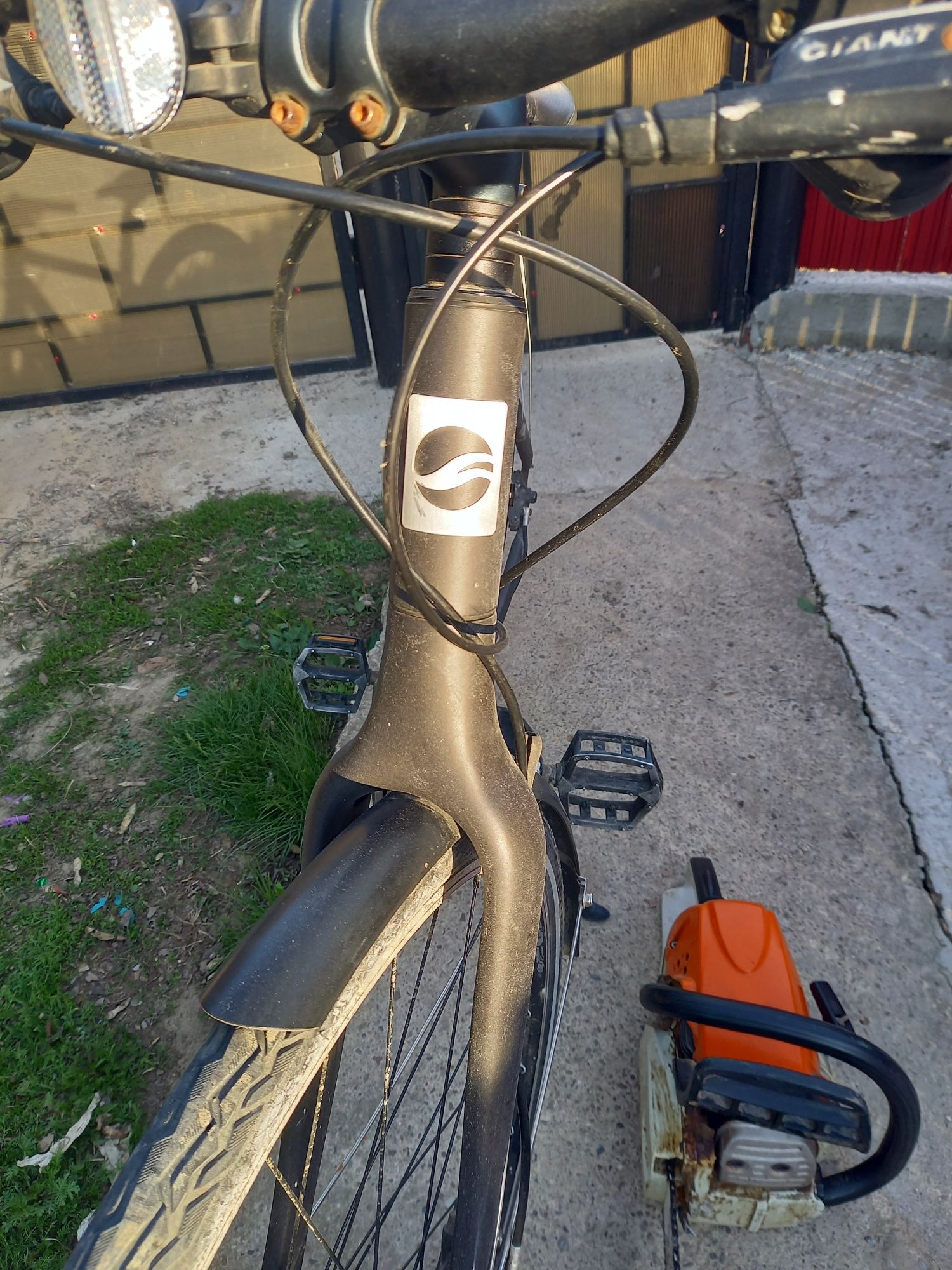 Bicicleta și drujba stihl 231