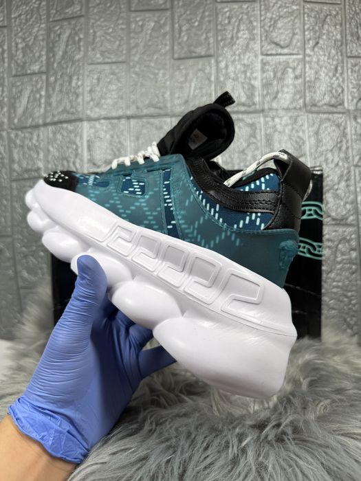 Versace Chain Reaction Blue Black White Albastru Negru cutie