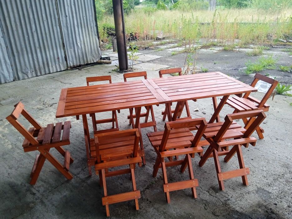 set masa+8(4) scaune pliabile pentru terase gradina in 2 variante