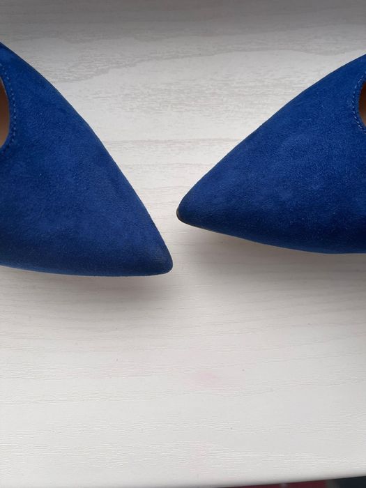 Pantofi Stiletto siret albastru 37 38