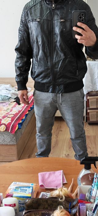 Мъжко кожено яке зимно