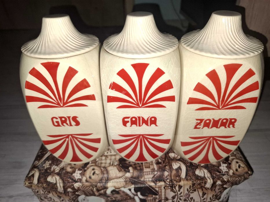 Set 6 recipiente depozitare condimente ceramică