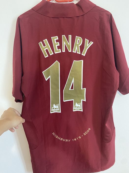 Tricou ORIGINAL Arsenal Highbury 2005/06 Henry #14 Nike – mărimea XL