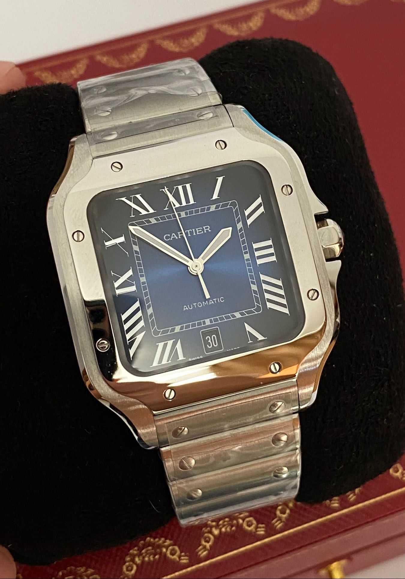 Santos de Cartier Large with Blue Dial