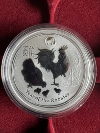 Сребърна монета 2017 year the rooster сребърен лунар петел 1oz сребро