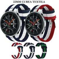 Curea textila 22mm Samsung Gear S3 Frontier Galaxy Watch 3 Huawei GT 2