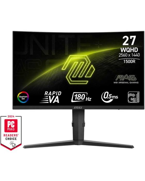 Гейминг монитор MSI - MAG 275CQRF QD E2, 27'', 180Hz, 0.5ms, VA, извит