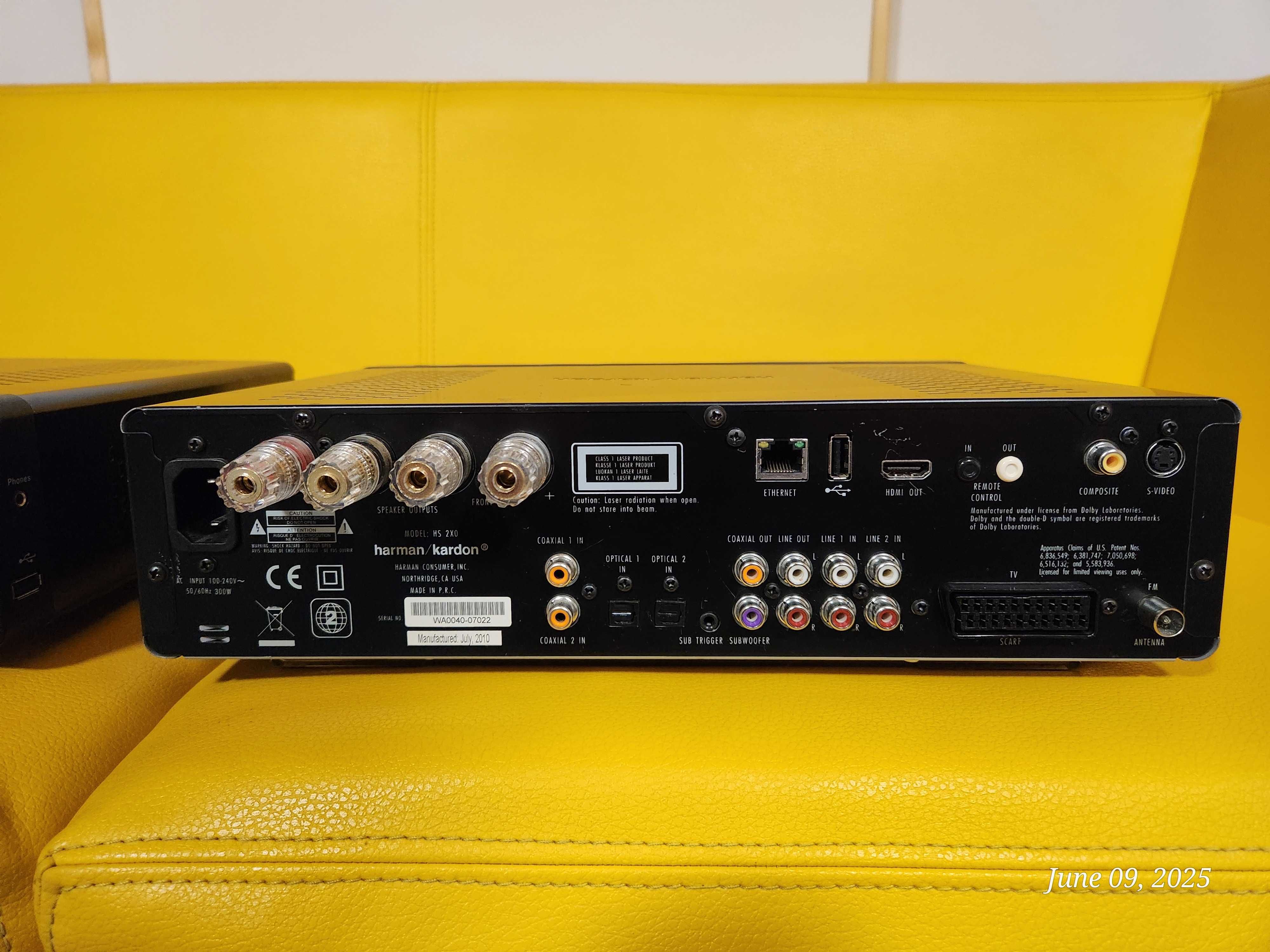 Amplificator dvd player Harman Kardon HS 2x0, 2 bucati , 1 telecomanda