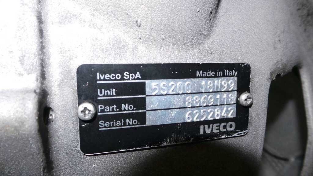 Cutie de viteze manuala Iveco Daily III; 2.8 D; 1998~2008; 5 Trepte