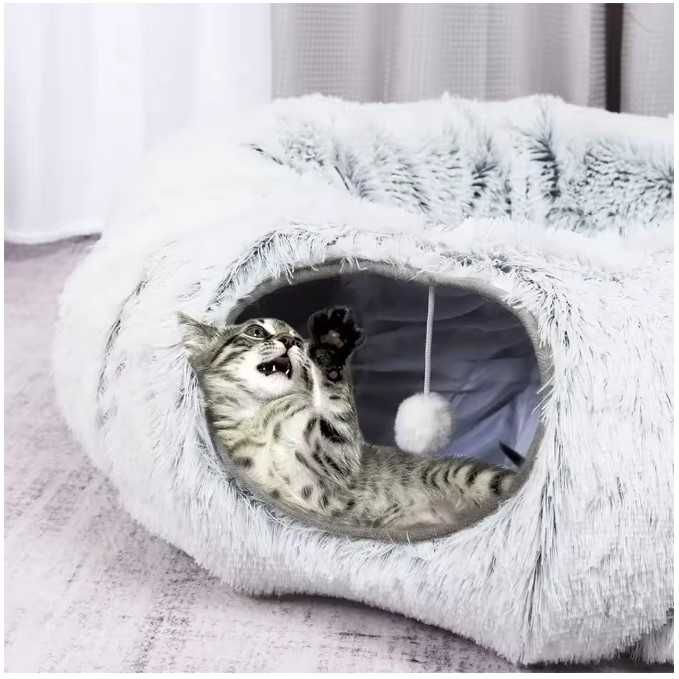 Топло легло и Тунел за котки 2 в 1 * Игра и уют * Къща Хралупа