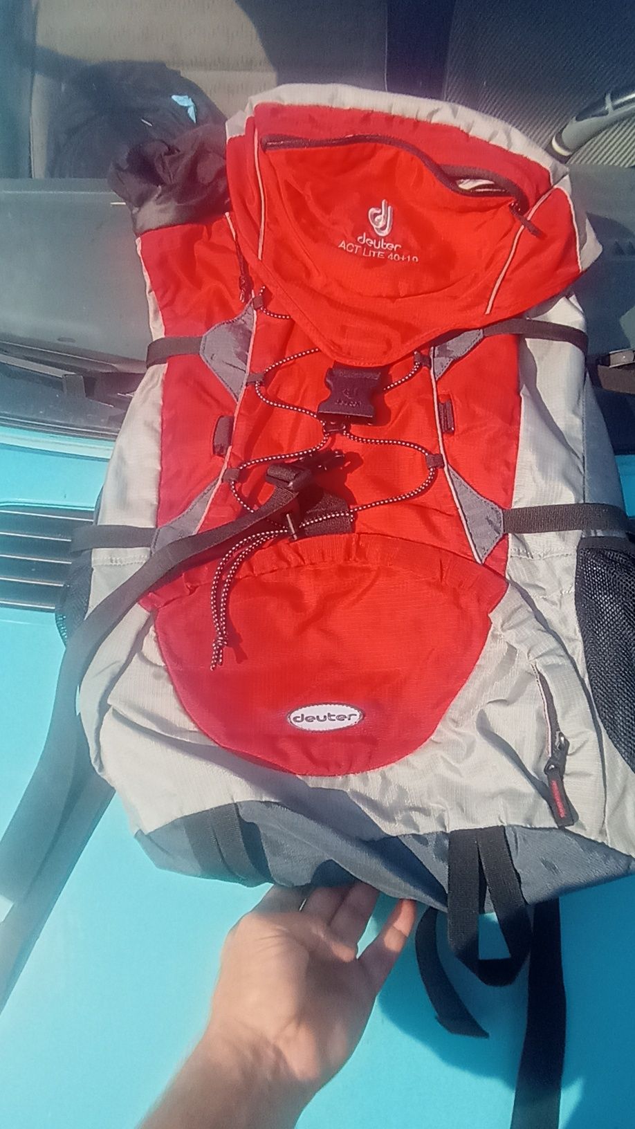 Rucsac de drumeție Deuter Aircontact Lite 40 + 10 Black-Red