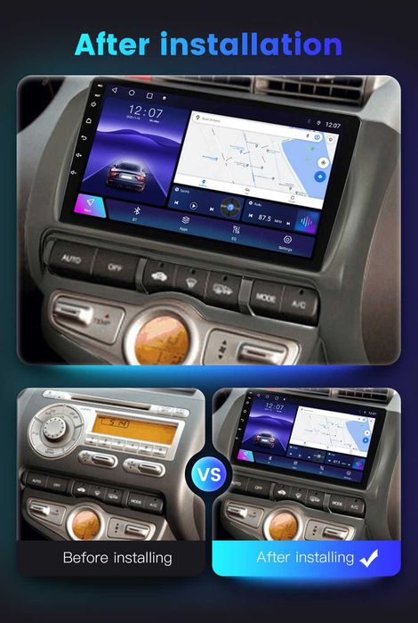 NAVIGATIE Android 14 Honda Jazz CITY 2002-2008 1/8 Gb CarPlay +CAMERA