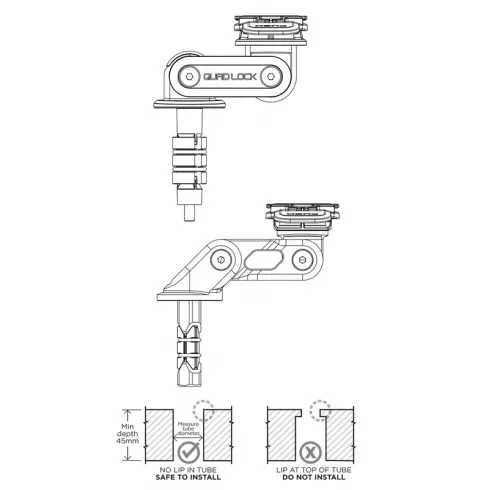 Система за монтаж QUAD LOCK Fork Stem Mount Pro