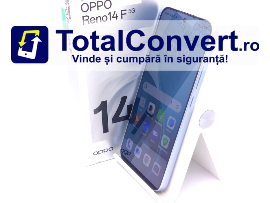 Oppo Reno 14 F 256GB Opal Blue 8GB Dual, Garantie 24 luni | #D87157