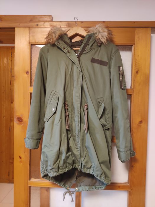 Geaca de iarna Bershka verde