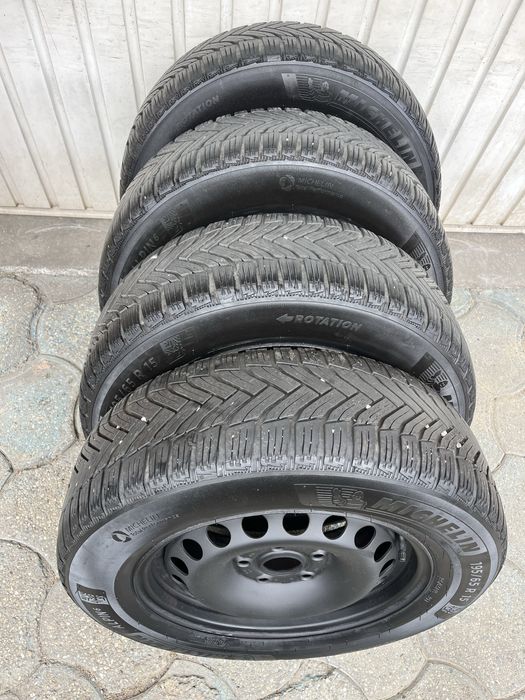 Jante otel 5x112mm, anvelope iarna 195/65 R15, VW, Audi, Seat, Skoda