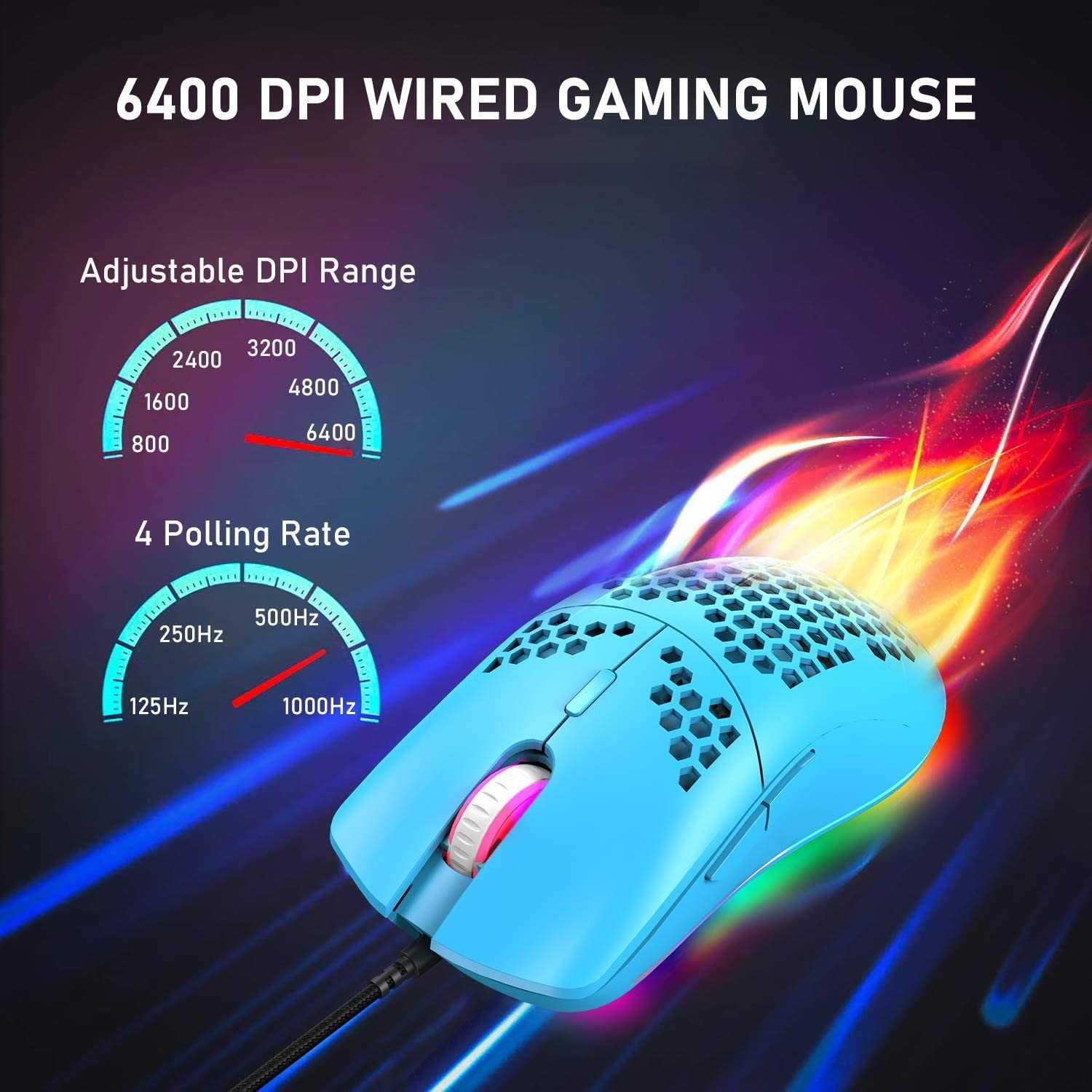 Mouse de gaming cu fir ZIYOULANG RGB PC și  Xbox și PS4 Sigilat!