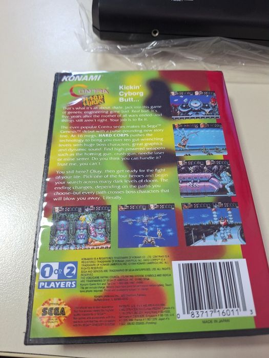 Contra Hard Corps caseta discheta clasica Sega Mega Drive Genesis