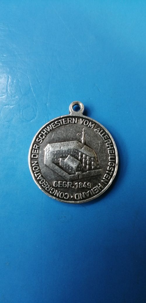 Medalion religios argint calugarita Germania