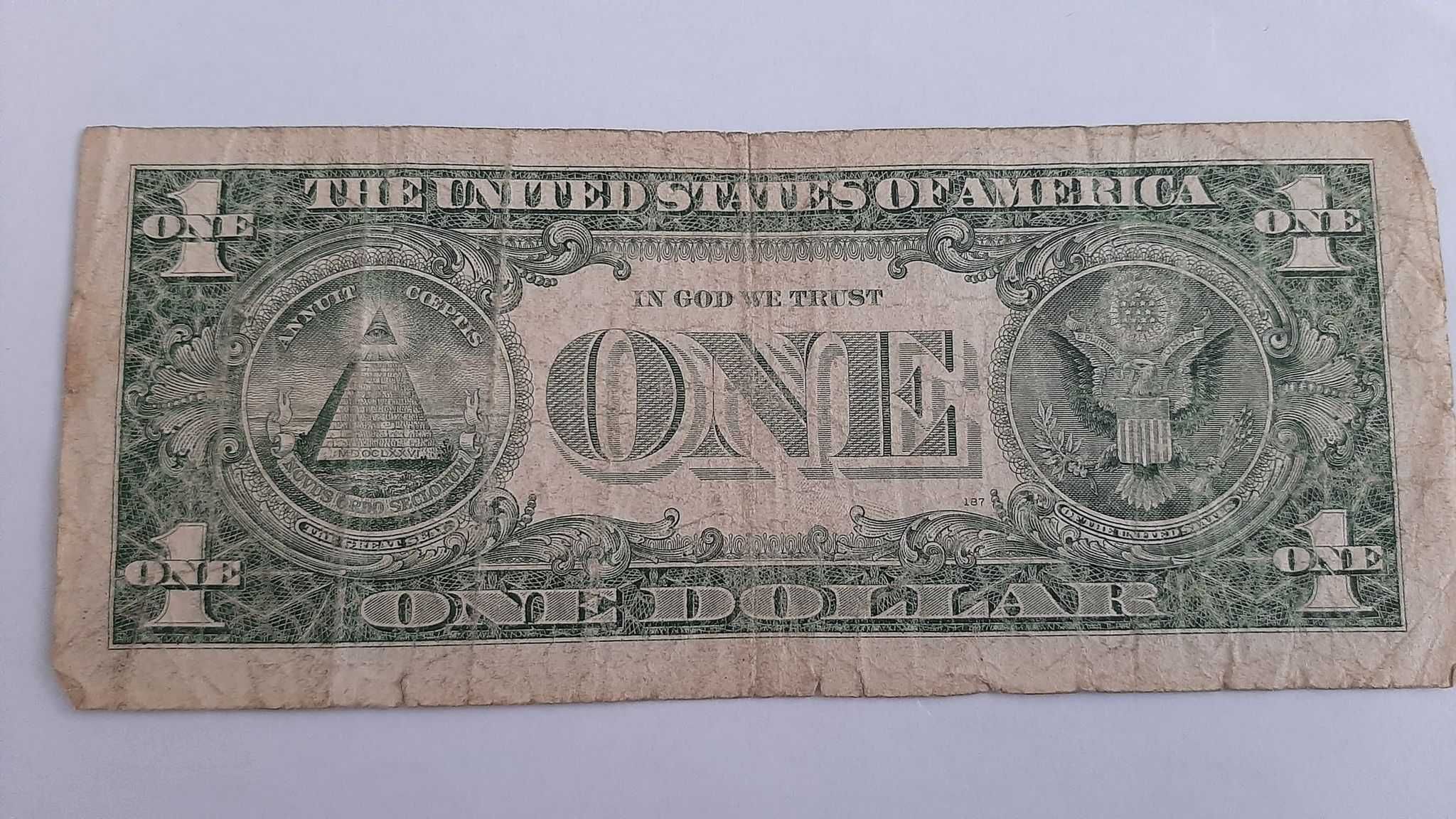 Bancnota 1 US dollar (1 dolar) an 1985