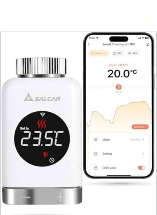 Termostat inteligent LCD WiFi calorifer