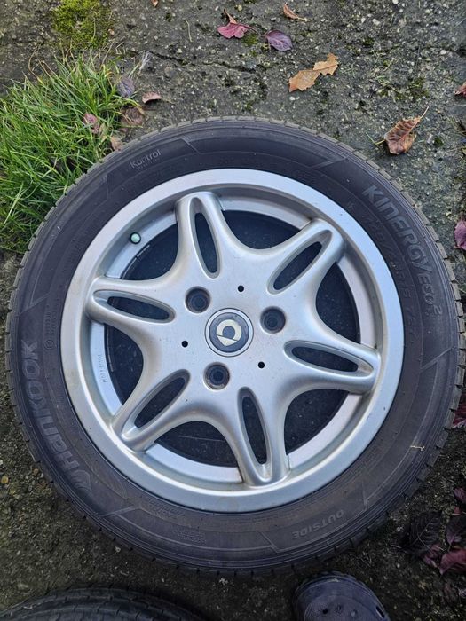 Set complet de roti, jante aliaj, cauciucuri de vara, Smart Fortwo