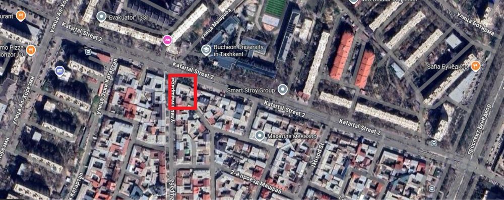 Катта йул ёкасида 9 сотик 3 та кадатр угловой фасад 27х38 Под Офис